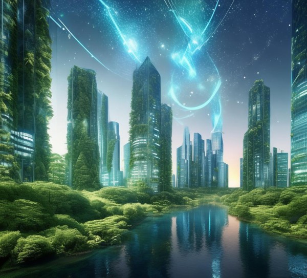 AI科技动态壁纸,未来科技与自然的完美融合 AI科技动态壁纸,未来科技与自然的完美融合